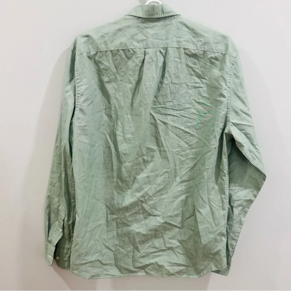 J.Crew men’s light green slim secret wash cotton poplin shirt size medium NWOT